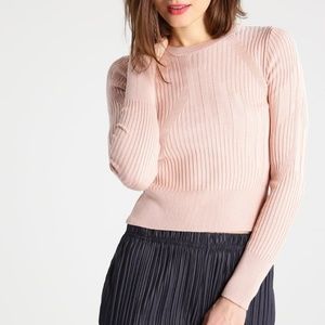 Topshop Peach Cropped Sweater